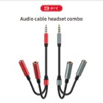 Sdoppiatore Audio maschio da 3,5 mm a doppio microfono e audio femmina da 3,5 mm.