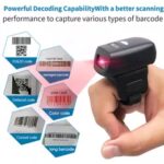 Anello Lettore QR Code Barcode, Scanner portatile USB 14h di Autonomia