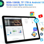 DOOGEE T10E Tablet 10.1" 4GB+128GB Android 13 Dual Stereo Speaker