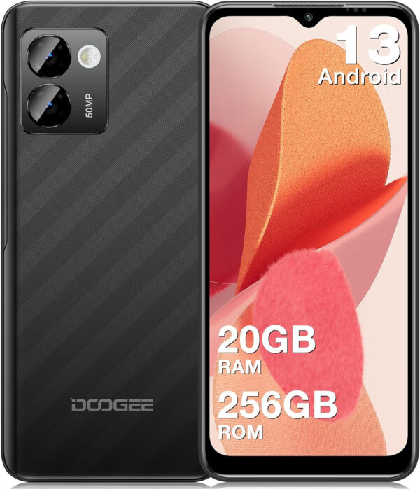 DOOGEE N50 Pro 6.52" Smartphone 20GB +256GB Samsung AI Camera 50MP+2MP Android 13 Dual SIM