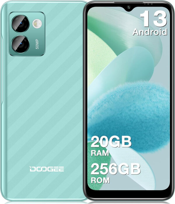 DOOGEE N50 Pro 6.52" Smartphone 20GB +256GB Samsung AI Camera 50MP+2MP Android 13 Dual SIM