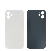 Vetro Scocca Posteriore Argento iPhone 12 (Large Hole)