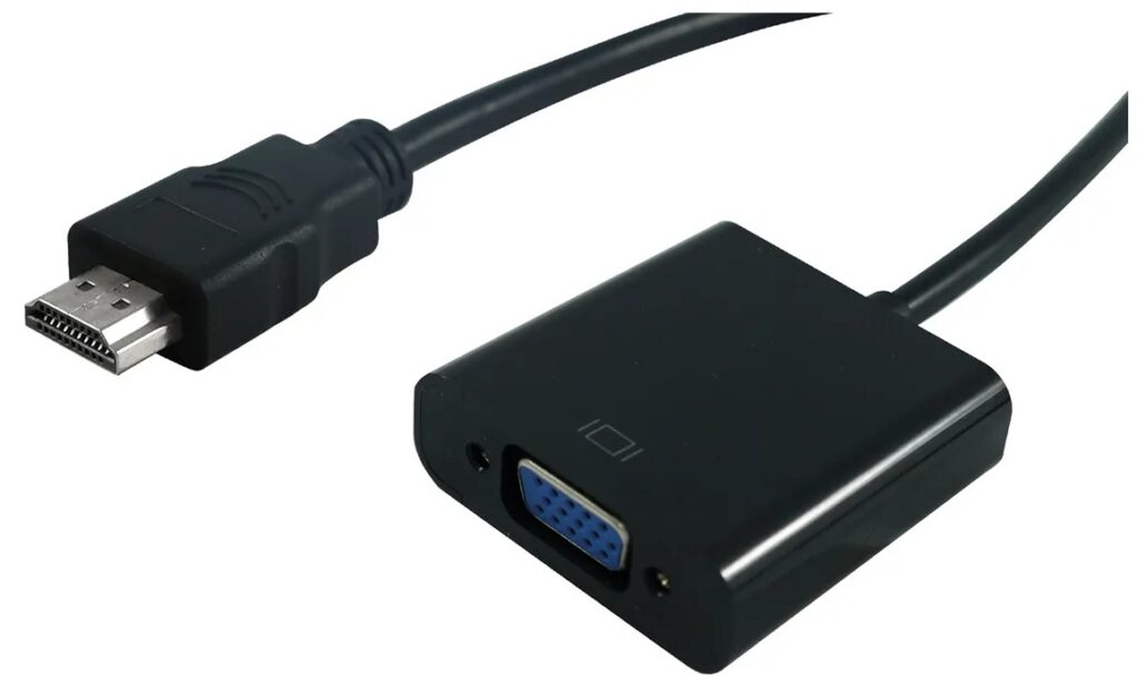 ADATTATORE HDMI-VGA M/F BK CON CAVO 0,15MT