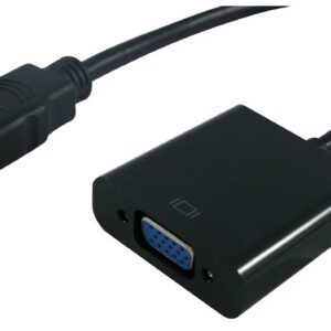 ADATTATORE HDMI-VGA M/F BK CON CAVO 0,15MT