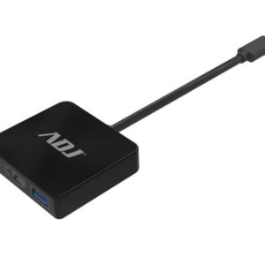 HUB DOCK TYPE C MULTIPORT BK HDMI+USB3.1+POWER DELIVERY PORT ADJ