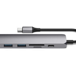 ADATTATORE TYPE C MULTIPORT SPACEGR HDMI-2USB-USBC 4K SATECHI V2 MICRO