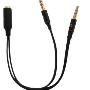 ADATTATORE 3,5MM PER CUFFIE CON MIC EAUDIO INTEGRAT A 2 JACK 3,5MM MASC
