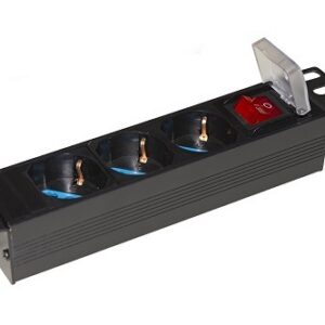 ARMADIO RACK MULTIPRESA 3 PRESE 10 TRIPOLARI/SCHUKO CON INTERRUTTORE