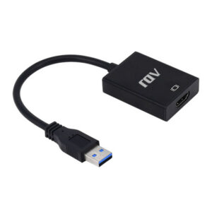 ADATTATORE USB 3.0-HDMI M/F BK CON CAVO ADJ