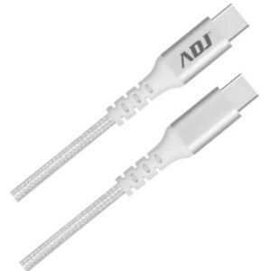 CAVO USB 2.0 C-C 1,5MT M/M WH 60W ALUMINIUM SHELL+NYLON 480MBPS ADJ
