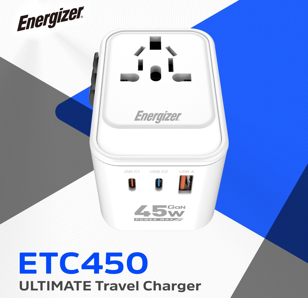 PRESA DA VIAGGIO INTERNAZ.PD45W 2 USB C 1 X USB A TRAVEL PLUG