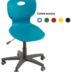 SEDIA REGOLABILE 42,5X46H 61/87CM TUBOLARE D'ACCIAIO POGGIAPIEDI