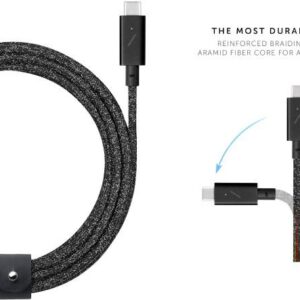 CAVO BELT PRO CON FIBBIA 2.4M-240W USB-C/USB-C- COSMOS