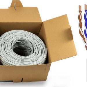 BOBINA RETE UTP CAT.5E 305MT RAME AWG25 LSOH CLASSE CPR ECA BIANCO