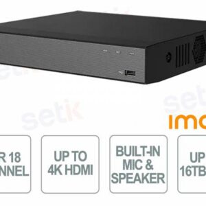 NVR 18CH IP 10MP H265 4K UHD BID VGA HDMI HD<16TB ONVIF