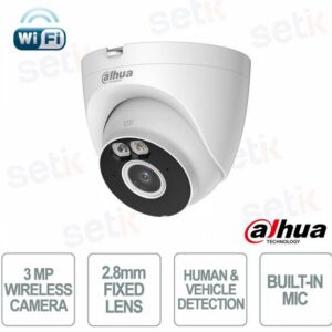 CAMERA IP WIFI PT  3MP 4MM-1.6 DOME ICR IR30 DUALIGHT SD 12VDC LAN