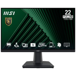 MON 21,5 IPS HDMI VGA 16:9 100HZ MSI PRO MP225 BLACK VESA FHD