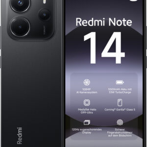 SM XIAOMI REDMI NOTE 14 4G BLACK 6,67 6+128GB EU MIDNIGHTBLACK NFC