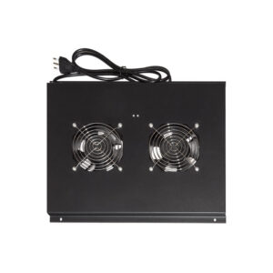 ARMADIO RACK KIT 4 VENTOLE CON TERM OSTATO PER ARMADI RACK 22/24U NERO