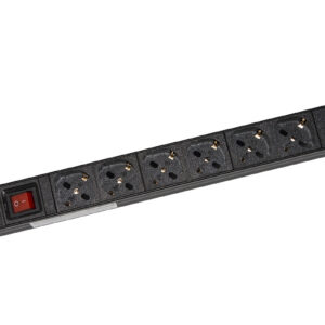 ARMADIO RACK MULTIPRESA 6 PRESE 19 TRIPOLARI/SCHUKO CON INTERRUTTORE