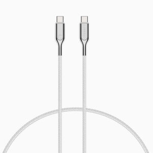 CAVO ARMOURED USB-C TO USB-C 1MT WH ITE  (5A/100W) CYGNETT