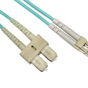 CAVO FIBRA OTTICA 1MT LC/SC MULTIMODALE DUPLEX OM3 50/125