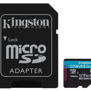 SD MICRO 64GB CL10 UHS-I CON ADATT 200MB/S LET.160MB/S SCRIT.KINGSTON