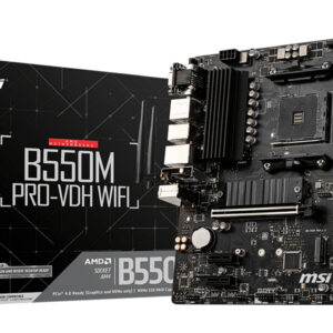 MB MSI B550M PRO-VDH WIFI AM4 RYZ50 004D4 4S3 2M.2 U3.2 GBL V/H/DP RAID