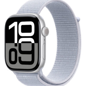 WATCH 10 46MM ALLUM.SILVER CINT. SPORT LOOP BLU NUVOLA